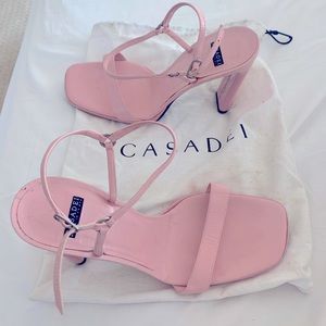 Casadei baby pink heels size 7.5